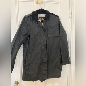 EUC Barbour ‘Una’ navy lightweight wax jacket